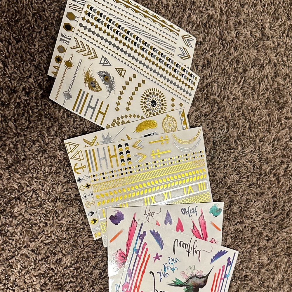Metallic Temporary Tattoo Set